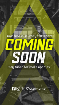 Coming Soon Fitness Gym Teaser TikTok Video Design