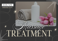 Hot Massage Treatment Postcard Image Preview