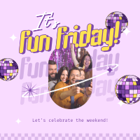 Fun Friday Party Linkedin Post Design