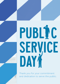 Minimalist Public Service Day Reminder Poster Image Preview