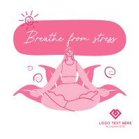 Breathe From Stress Linkedin Post Design