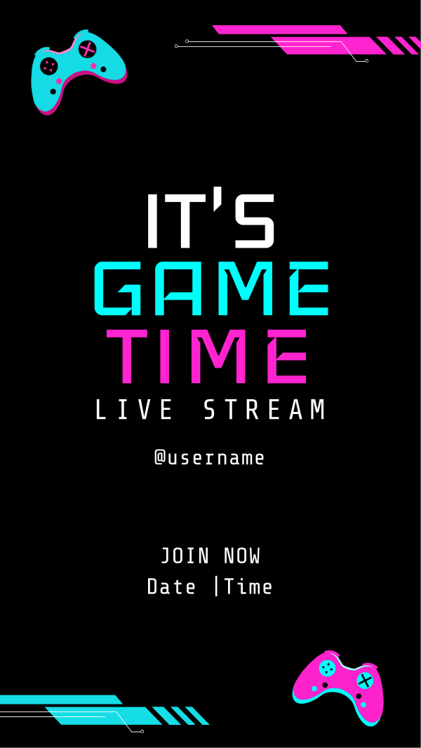 Game Time Instagram Story Design Image Preview
