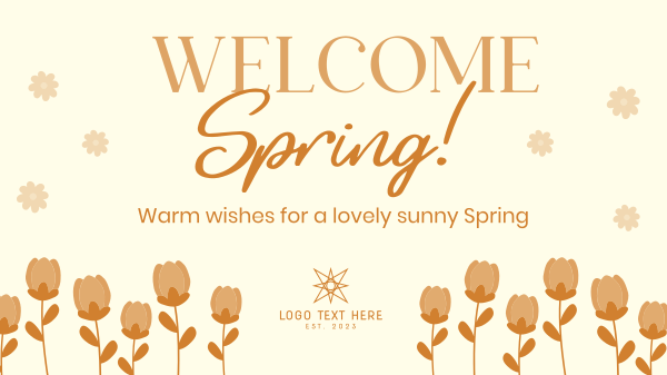 Welcome Spring Greeting YouTube Video Design Image Preview