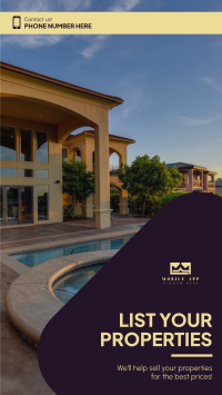 Villa Property Listing Facebook Story Design