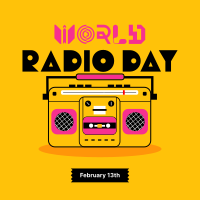 Radio Day Retro Instagram Post Design