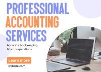 Accounting Service Experts Postcard Design