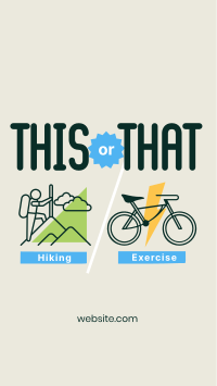 This or That Exercise Instagram Story Design