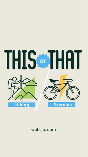 This or That Exercise Instagram story Image Preview