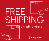 Minimalist Free Shipping Deals Facebook post Image Preview