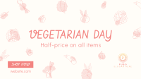 Vegetarian Day Sale Facebook Event Cover Design