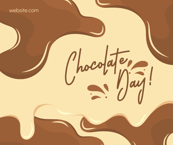 Chocolatey Puddles Facebook Post Design Image Preview