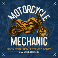 Retro Motorcycle Mechanic Instagram post Image Preview