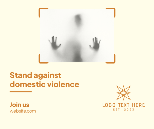 Stand Against Domestic Violence Facebook Post Design Image Preview