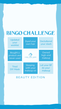Beauty Bingo Challenge Instagram Story Design