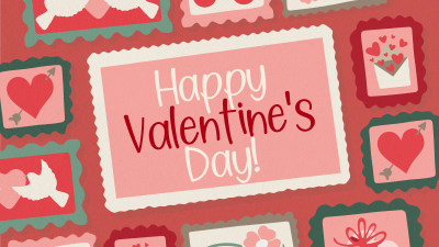 Rustic Retro Valentines Greeting Facebook event cover Image Preview