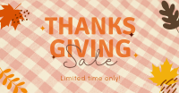 Thanksgivings Checker Pattern Facebook Ad Design
