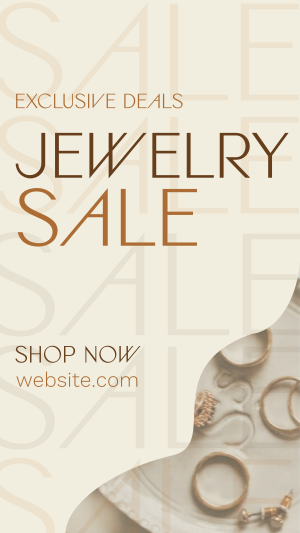 Organic Minimalist Jewelry Sale Facebook story Image Preview