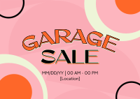 Garage Sale Circles Postcard Preview