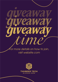 Elegant Giveaway Poster Image Preview