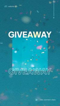 Giveaway Confetti Instagram Story Design