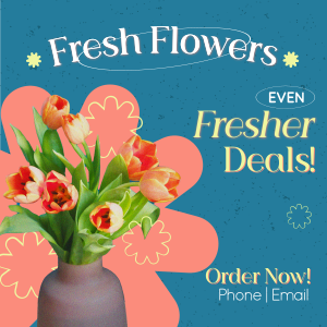 Fresh Flowers Sale Instagram post Image Preview