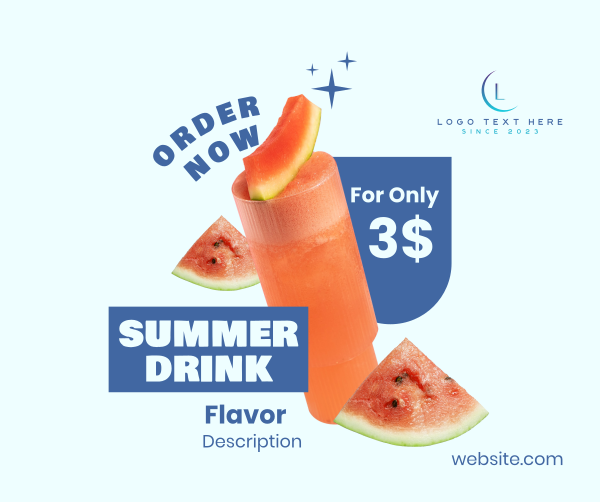 Summer Drink Flavor  Facebook Post Design Image Preview