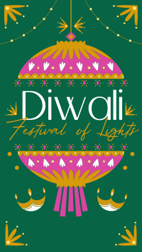 Diwali Festival Celebration Instagram Story Design