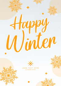Simple Winterly Greeting Flyer Design