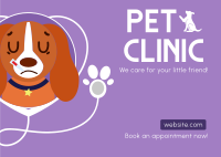 Pet Clinic Postcard Design