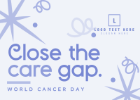 Swirls and Dots World Cancer Day Postcard Image Preview