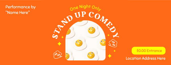 One Night Comedy Show Facebook Cover Design Image Preview