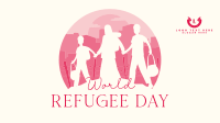 Refugees Silhouette Facebook event cover Image Preview