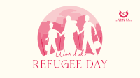 Refugees Silhouette Facebook Event Cover Design