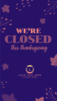 Closed On Thanksgiving Instagram Reel Preview