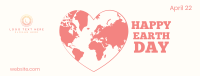 Heart-shaped Earth Facebook cover Image Preview