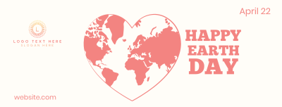 Heart-shaped Earth Facebook cover Image Preview