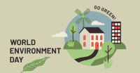 Green Home Environment Day  Facebook Ad Design