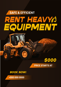 Heavy Equipment Rental Poster Design