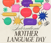 Modern Nostalgia International Mother Language Day Facebook Post Design