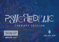 Psychedelic Therapy Session Postcard Design