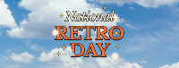 National Retro Day Clouds Facebook cover Image Preview
