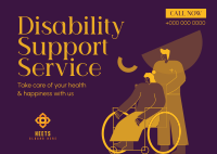 Care for the Disabled Postcard Design