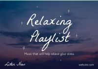 Playlist for Stress Postcard Image Preview