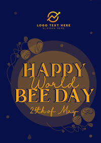 Happy World Bee Poster Design