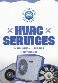 Retro HVAC Service Flyer Image Preview