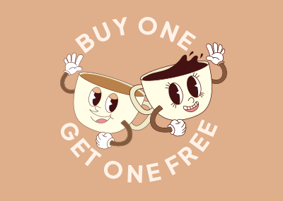 Coffee Buy One Get One  Postcard Image Preview