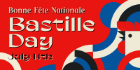 Bastille Day Geometric Twitter Post Image Preview