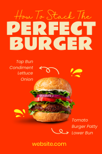 The Burger Delight Pinterest Pin Design