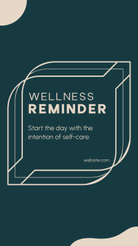 Wellness Self Reminder Instagram reel Image Preview