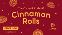 Quirky Cinnamon Rolls Facebook Event Cover Design